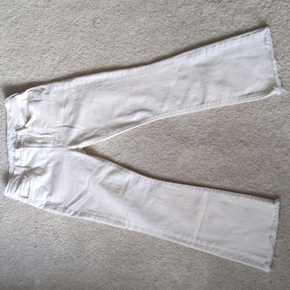 Mother Superior Cream Ankle Jeans (They Run More Like A 25)